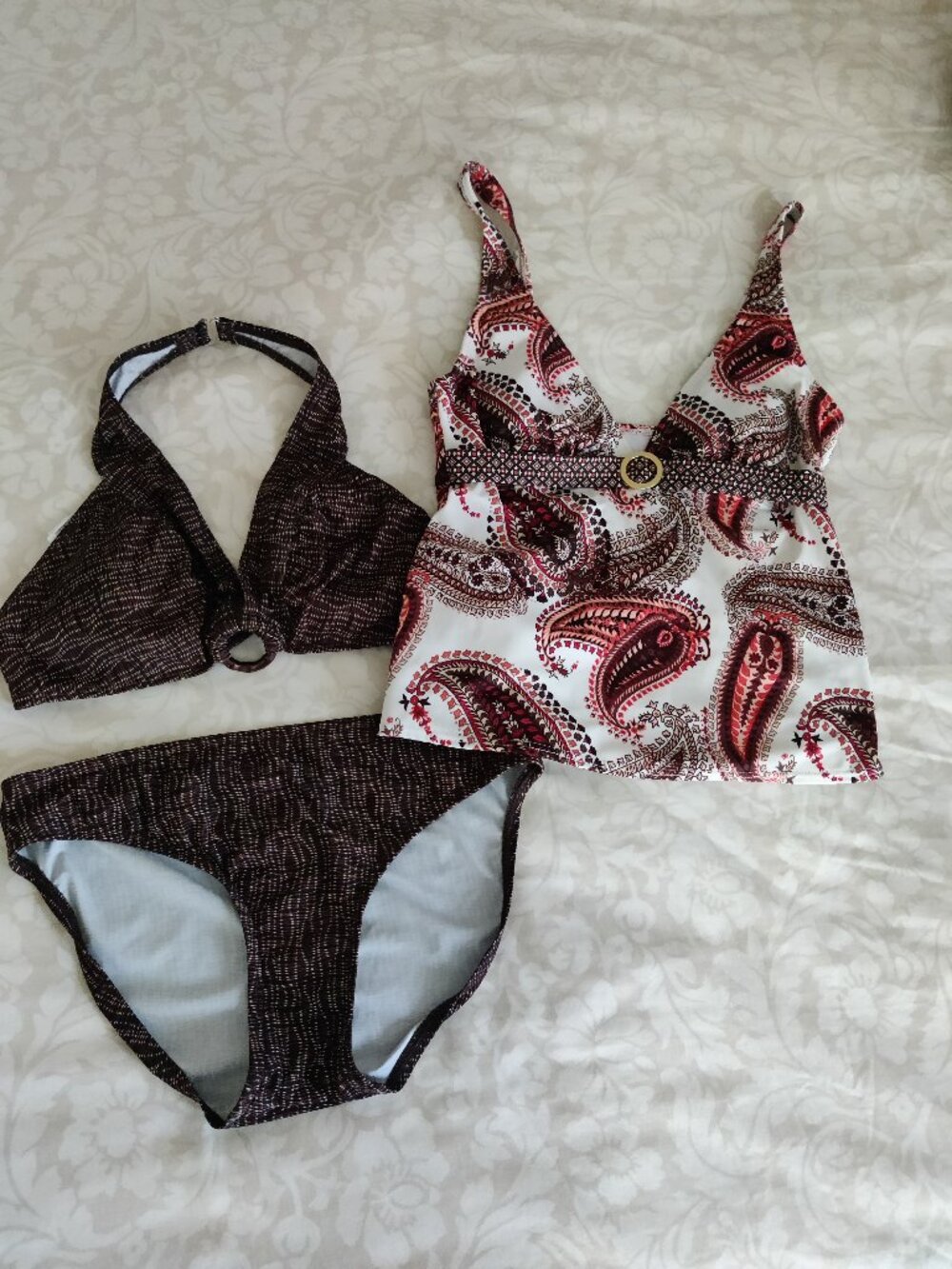 Merona 3-PC Bikini/Tankini Mix-n-Match Set *WORN ONCE* Sizes S-M